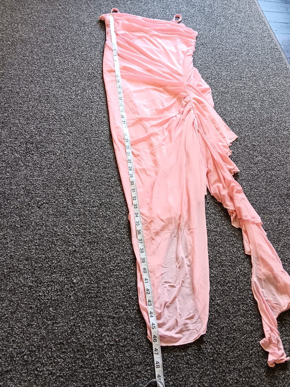 Pink Fairy Ruched Adjustable Spaghetti Strap Slip On Maxi Midi Dress Shein Small - Picture 10 of 11